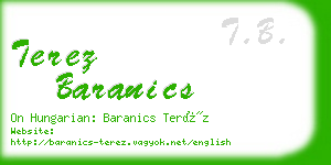 terez baranics business card